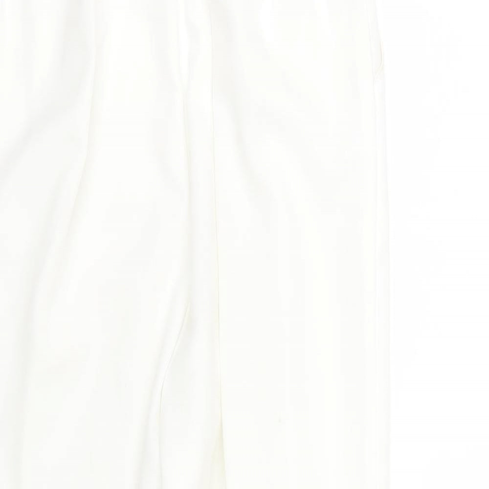 Womens UK Size 12 Preworn Regular Fit  White Trousers