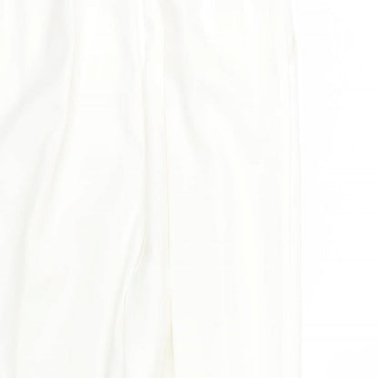 Womens UK Size 12 Preworn Regular Fit  White Trousers
