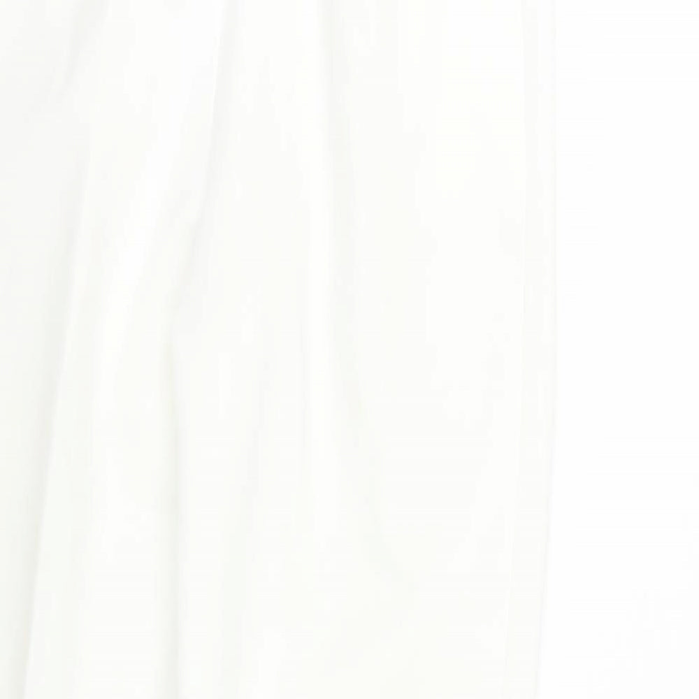 Womens UK Size 12 Preworn Regular Fit  White Trousers