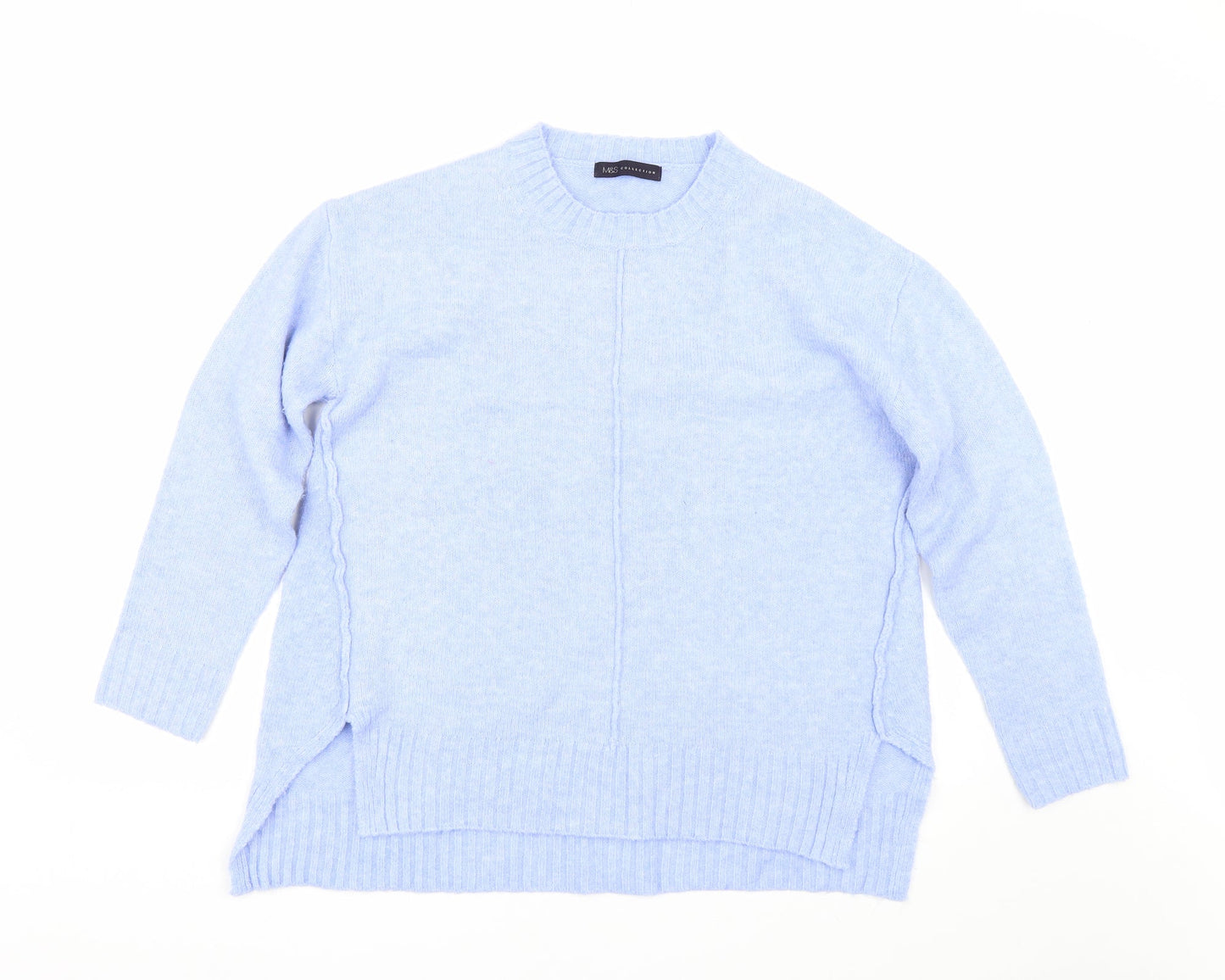 Womens UK Size M M&S Blue Pullover Jumper