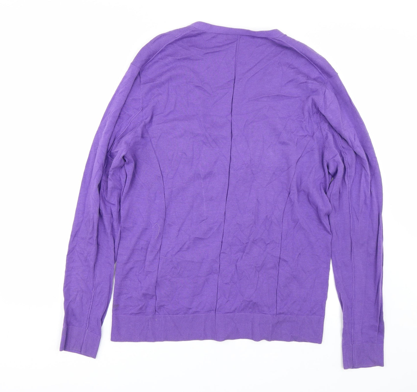 Daniele Alessandrini Womens Purple   Cardigan Jumper Size L