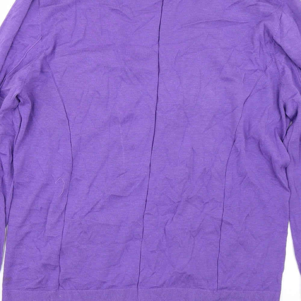 Daniele Alessandrini Womens Purple   Cardigan Jumper Size L