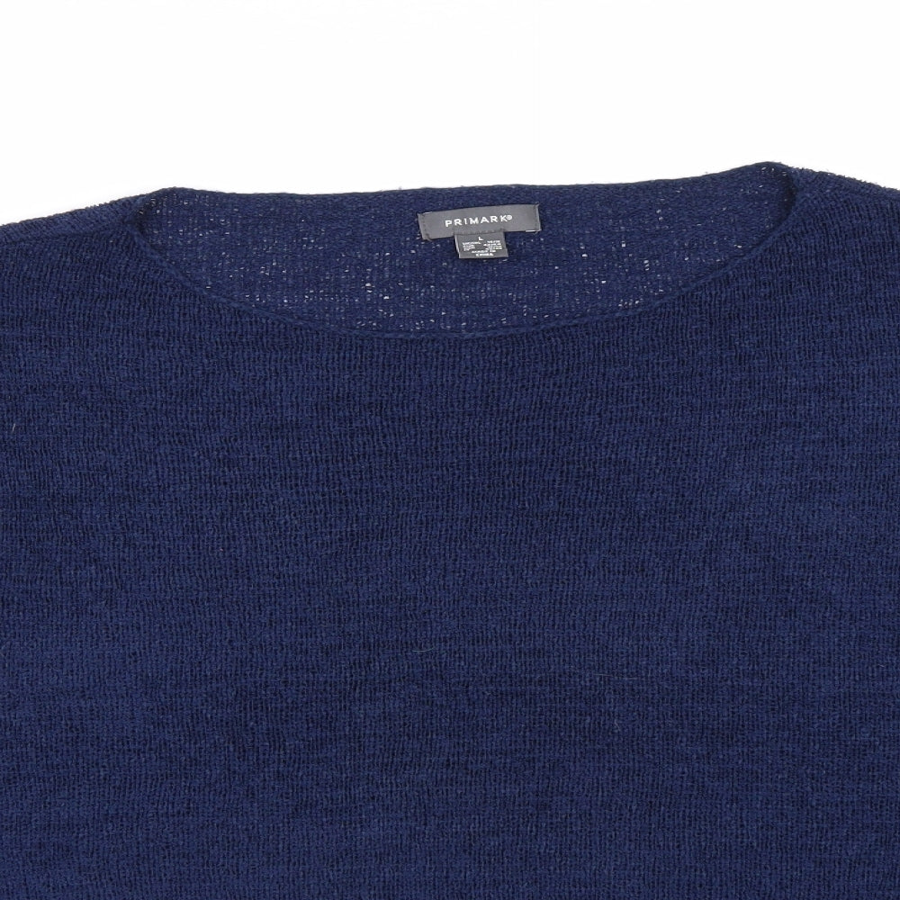 Primark Womens Blue   Pullover Jumper Size L