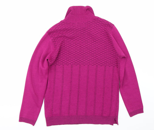 Womens UK Size M Impressions Purple Pullover Jumper