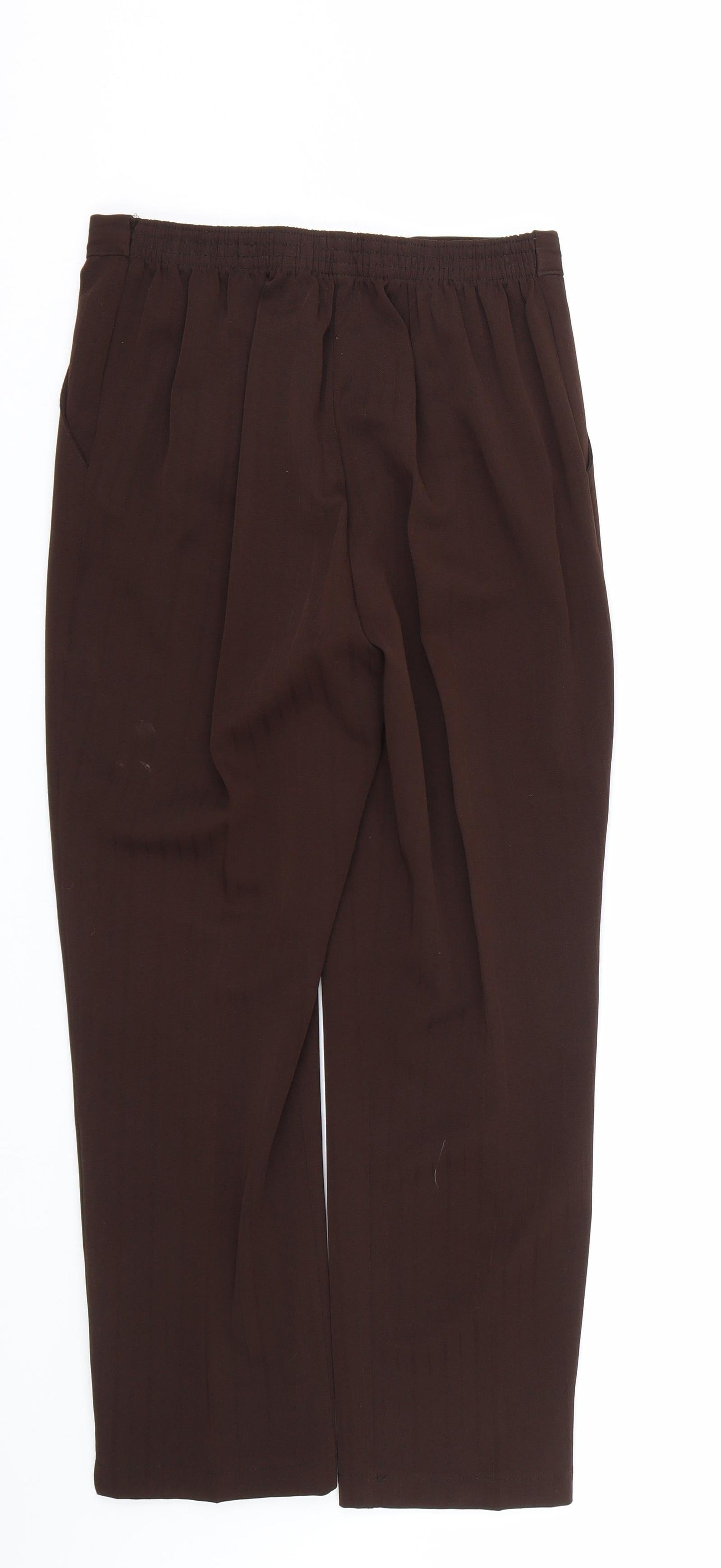Womens UK Size 12 Preworn Regular Fit  Brown Trousers
