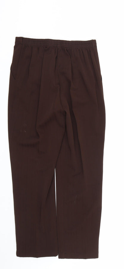 Womens UK Size 12 Preworn Regular Fit  Brown Trousers