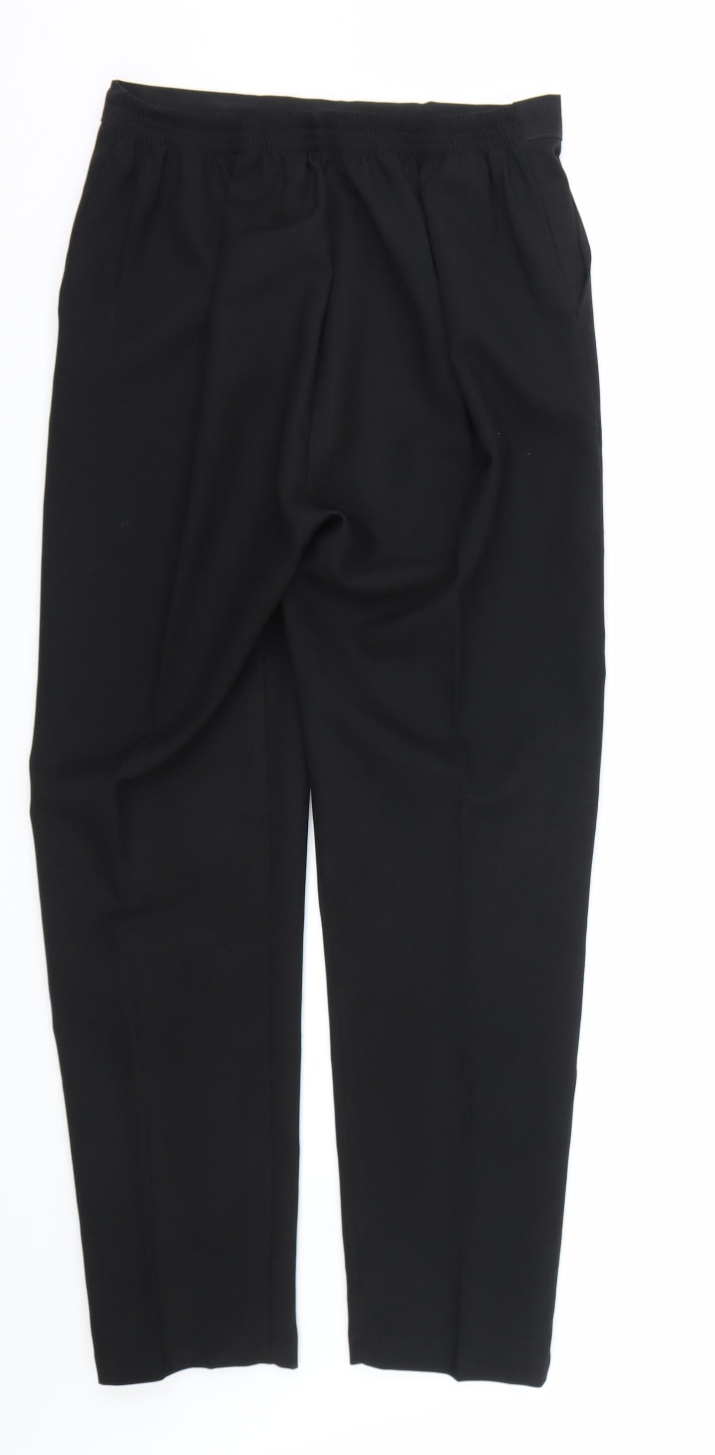 Womens UK Size 12 Preworn Regular Fit  Black Trousers
