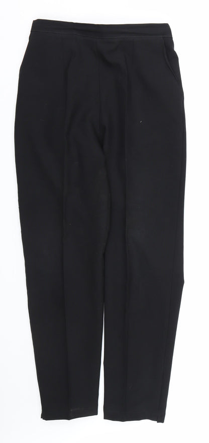 Womens UK Size 12 Preworn Regular Fit  Black Trousers