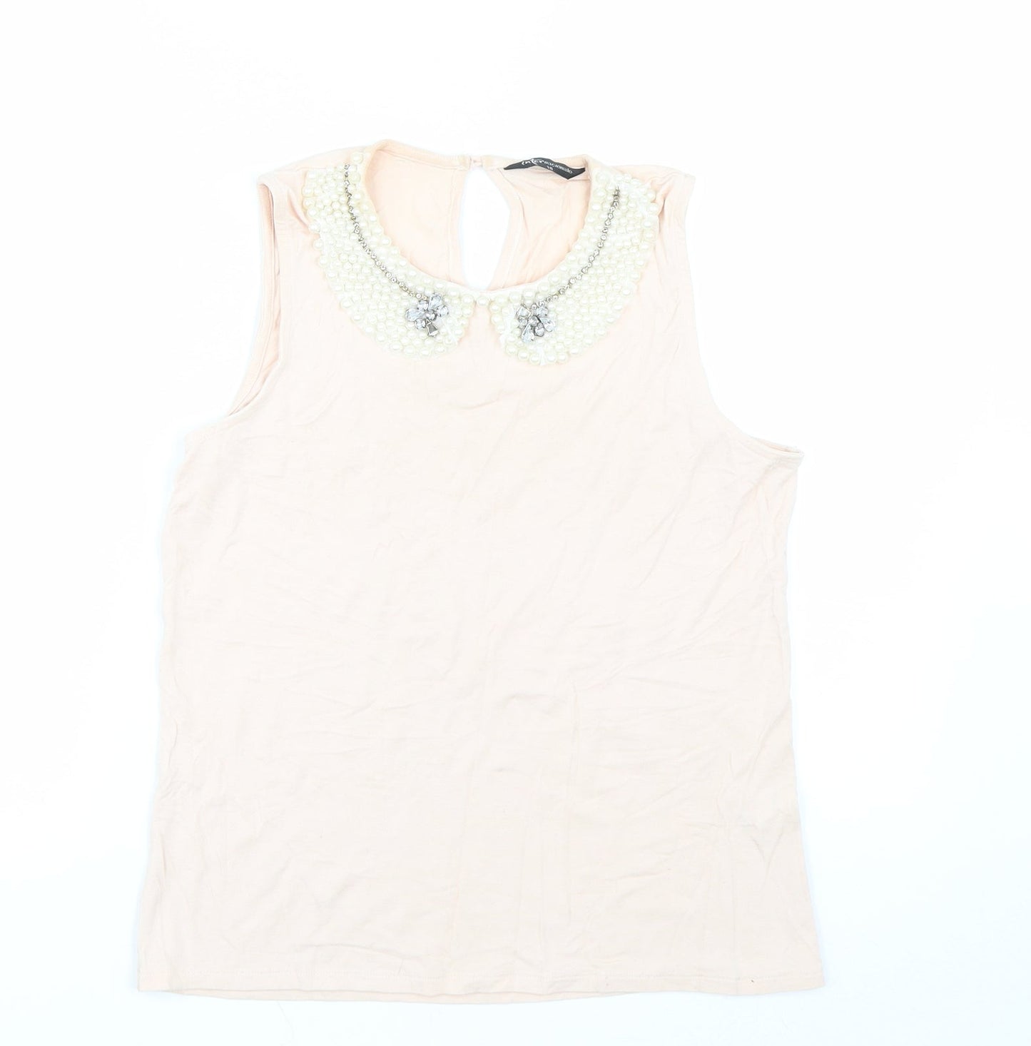Womens UK Size 10 Internacionale Pink Basic Tank