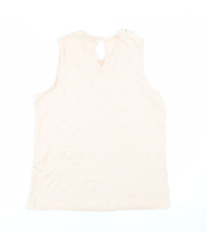 Womens UK Size 10 Internacionale Pink Basic Tank