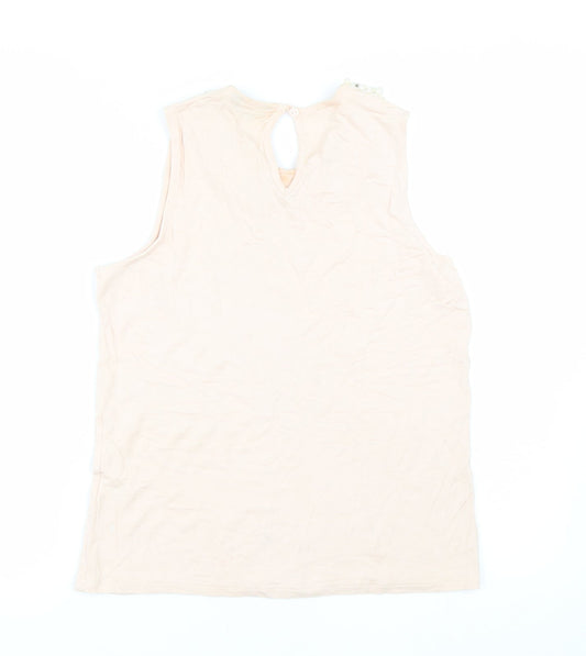 Womens UK Size 10 Internacionale Pink Basic Tank