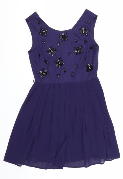 NEXT Womens Purple Floral  Tank Dress  Size 10