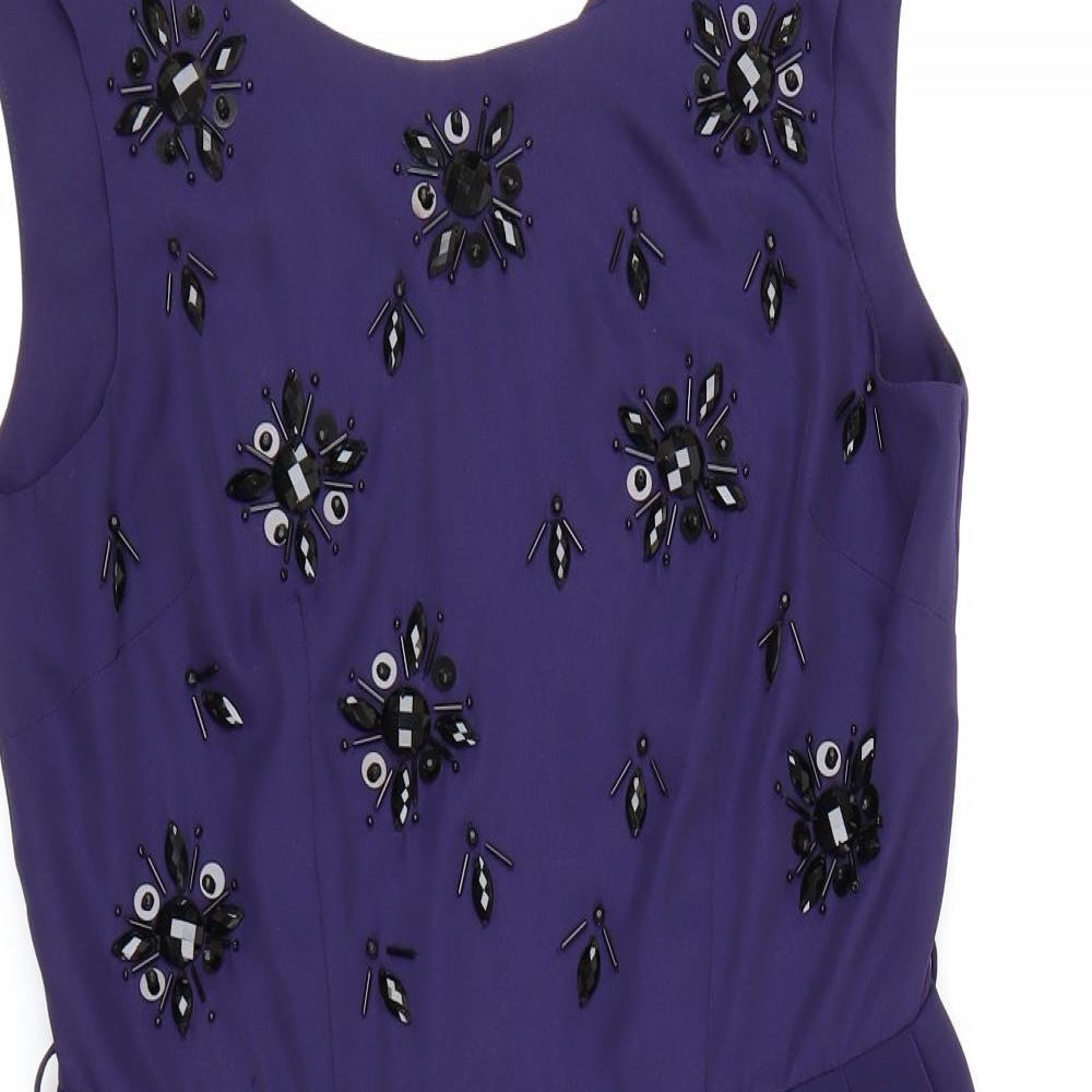 NEXT Womens Purple Floral  Tank Dress  Size 10