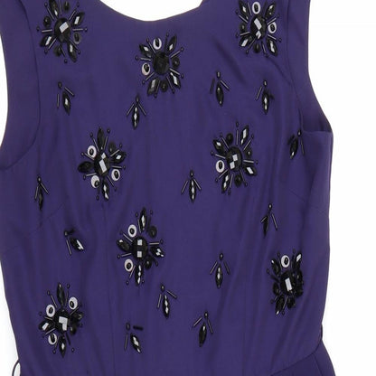 NEXT Womens Purple Floral  Tank Dress  Size 10