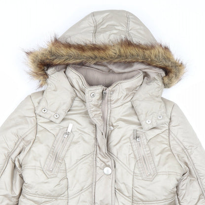 George Womens Gold   Parka Coat Size 8