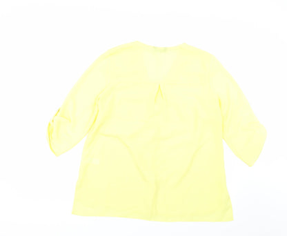 F&F Womens Yellow   Basic Blouse Size 12