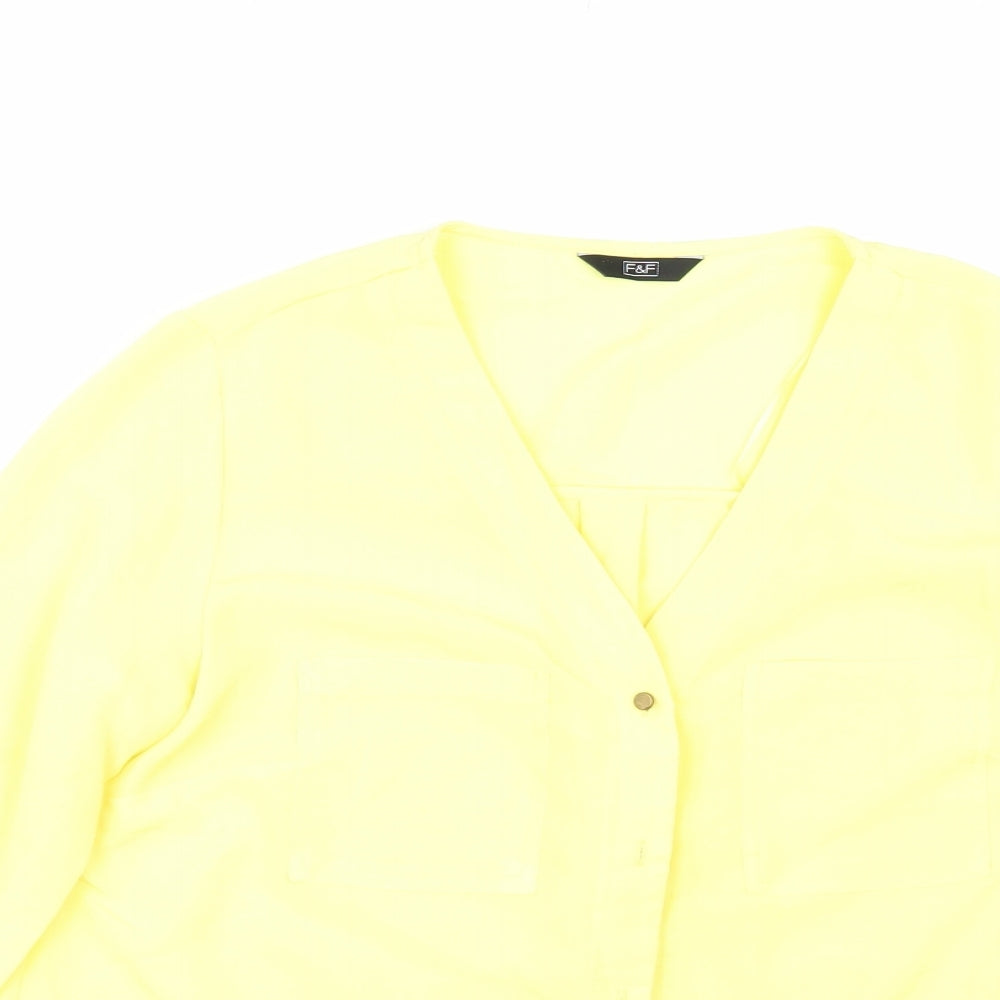 F&F Womens Yellow   Basic Blouse Size 12