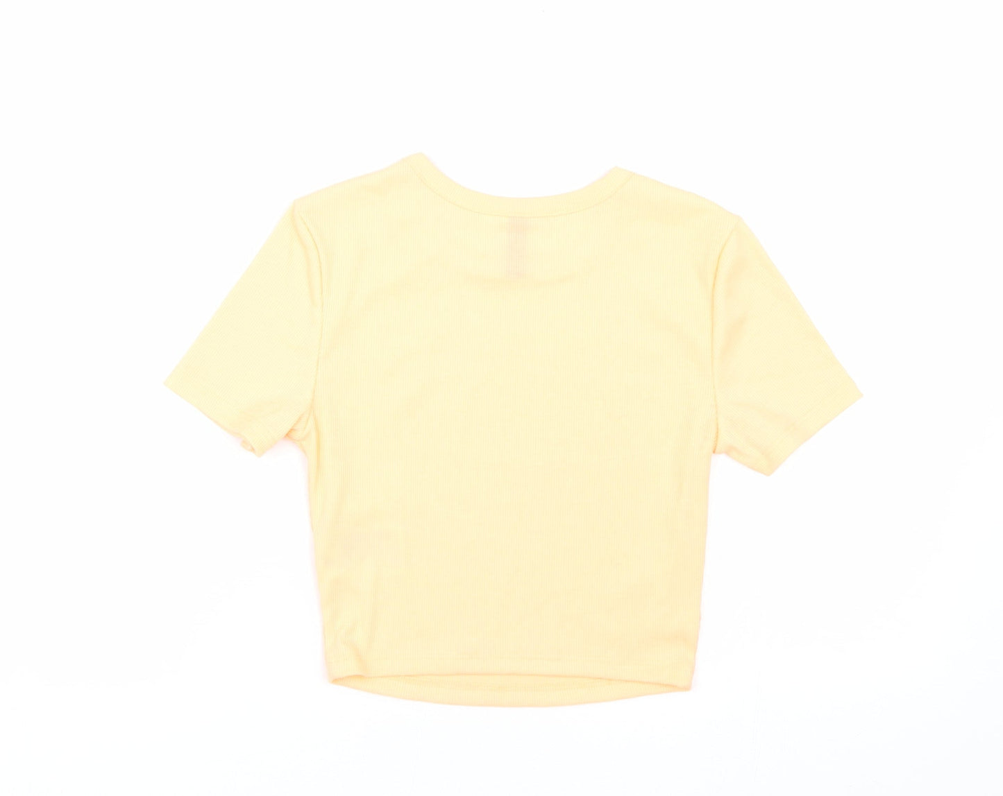 Womens UK Size XS H&M Orange Cropped T-Shirt