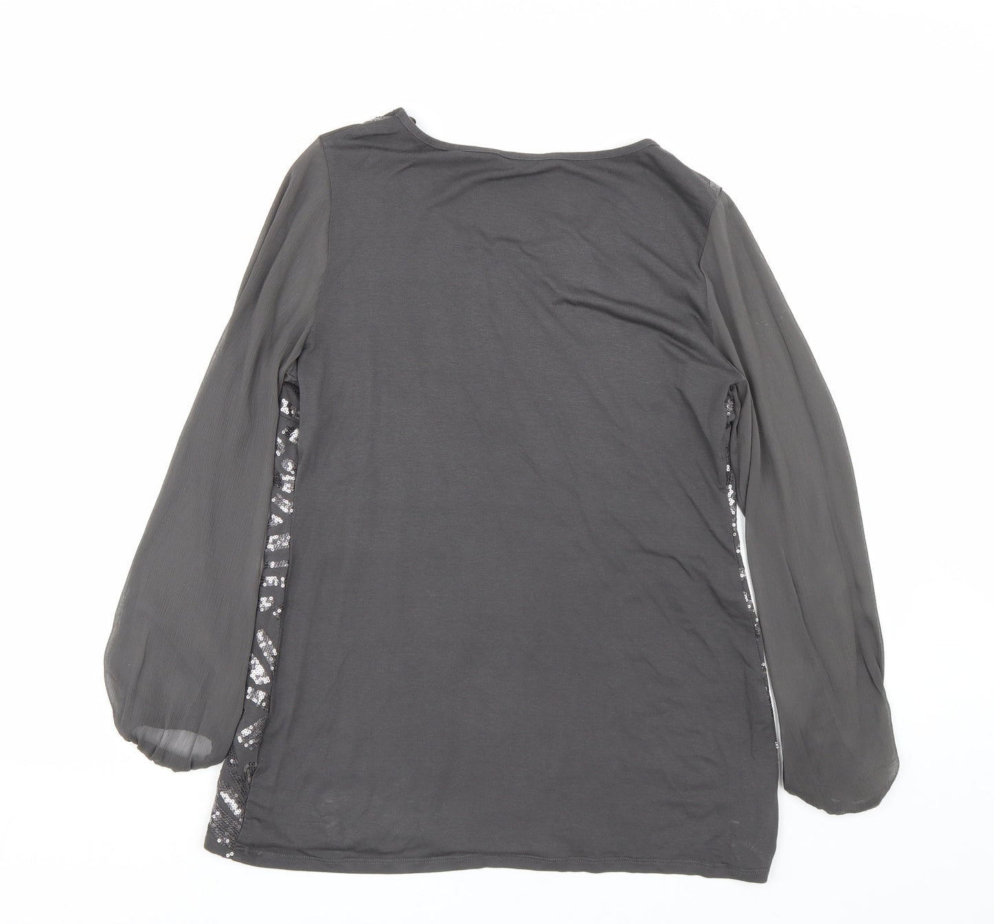 M&S Womens Grey   Basic T-Shirt Size 10