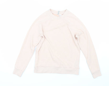 H&M Womens Pink   Pullover Sweatshirt Size XS
