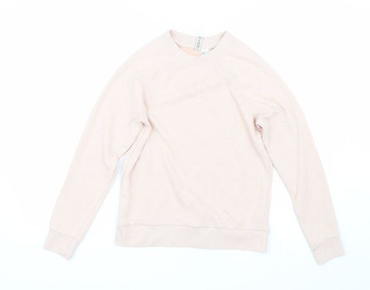 H&M Womens Pink   Pullover Sweatshirt Size XS