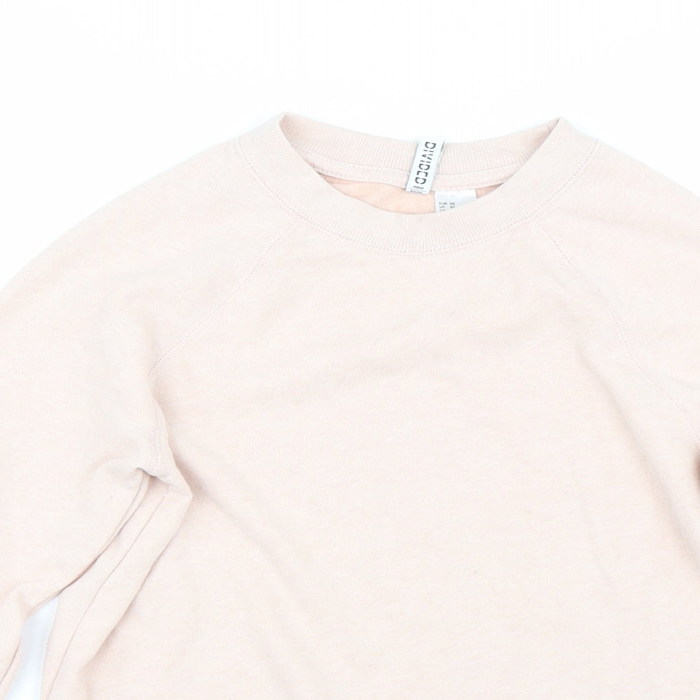 H&M Womens Pink   Pullover Sweatshirt Size XS