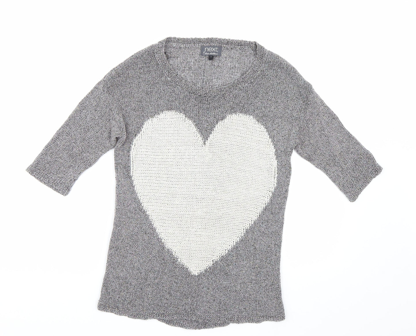 Womens UK Size 8 NEXT Grey Pullover Jumper