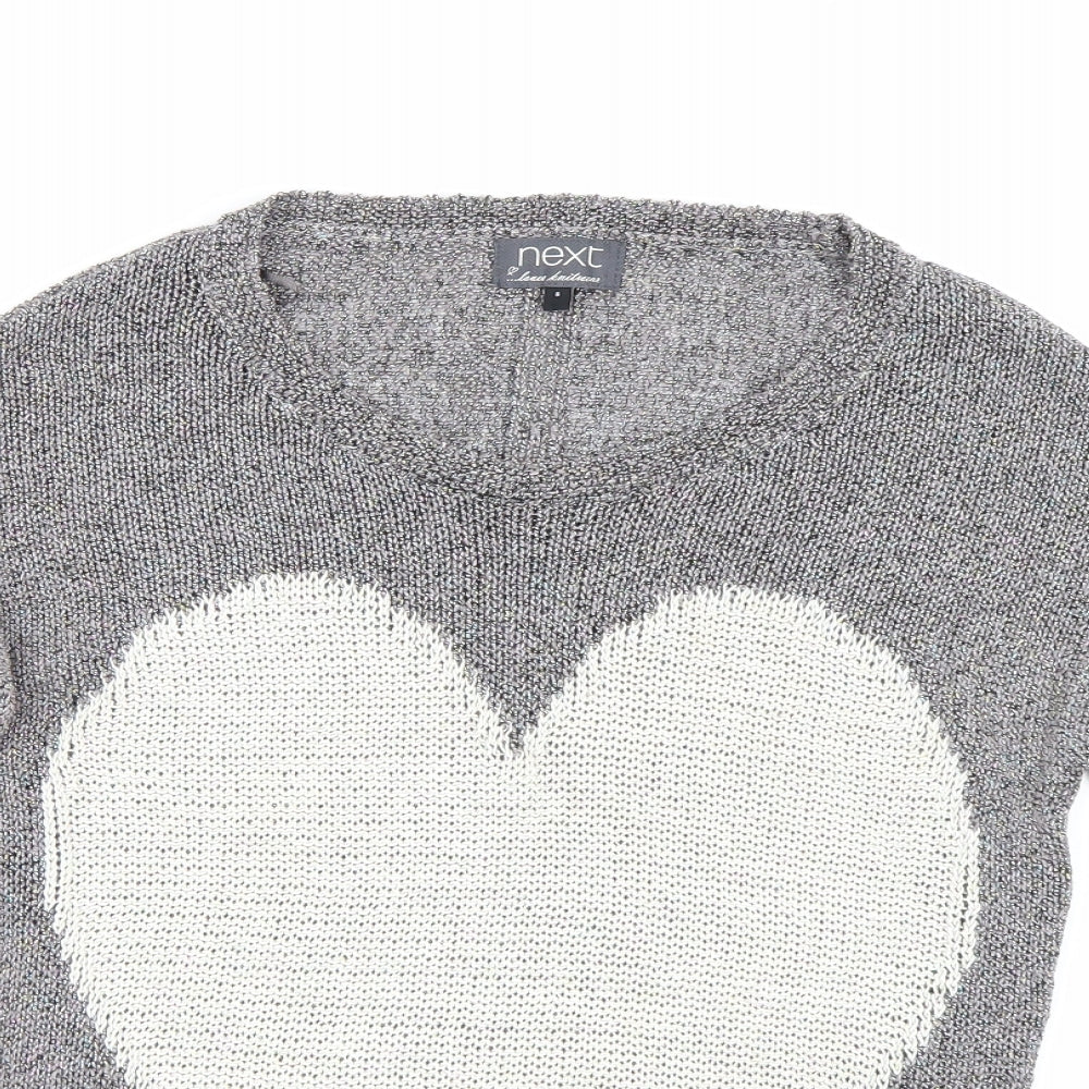 Womens UK Size 8 NEXT Grey Pullover Jumper