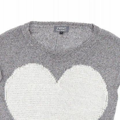 Womens UK Size 8 NEXT Grey Pullover Jumper
