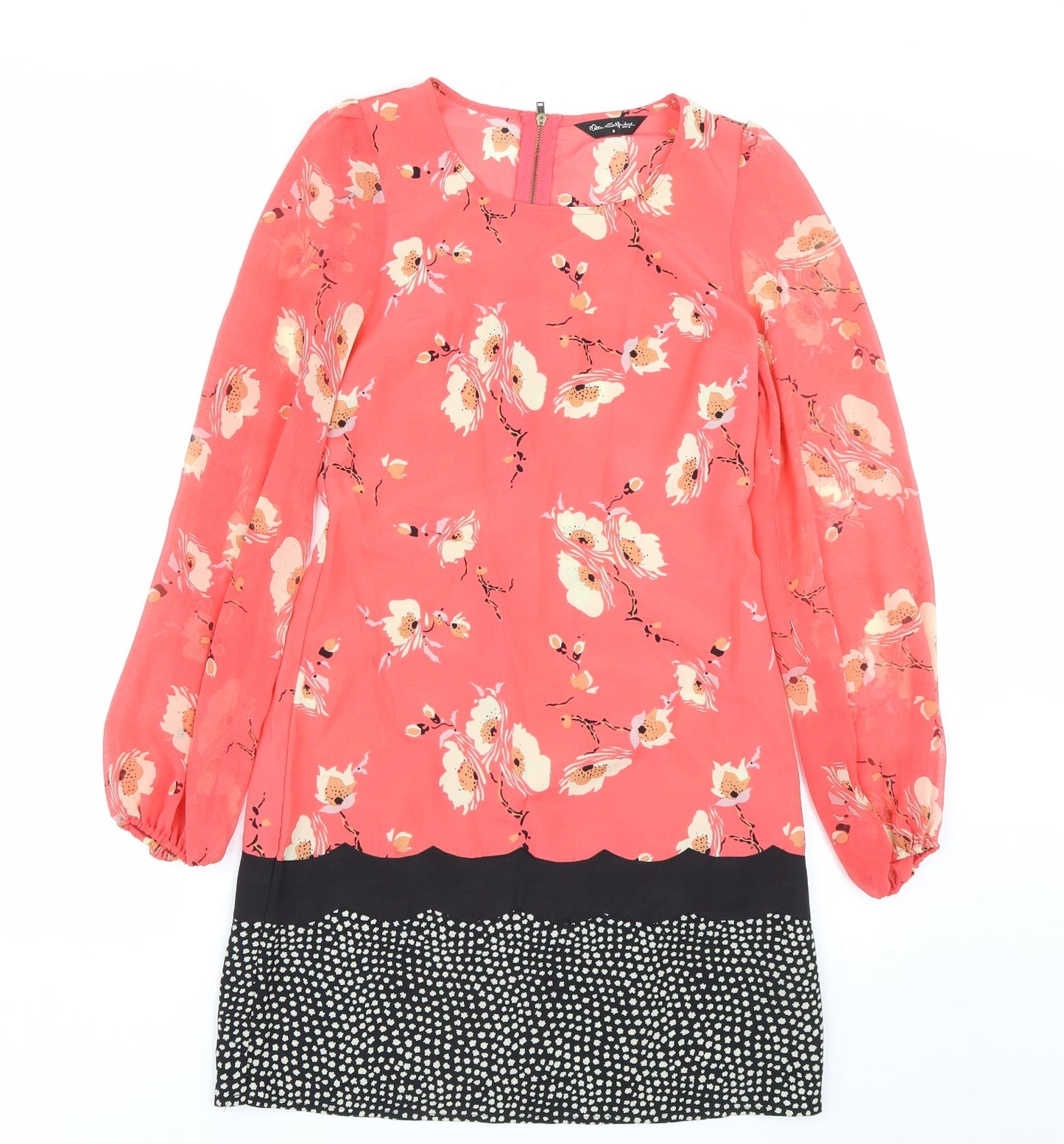 Miss Selfridge Womens Pink Floral  T-Shirt Dress  Size 8