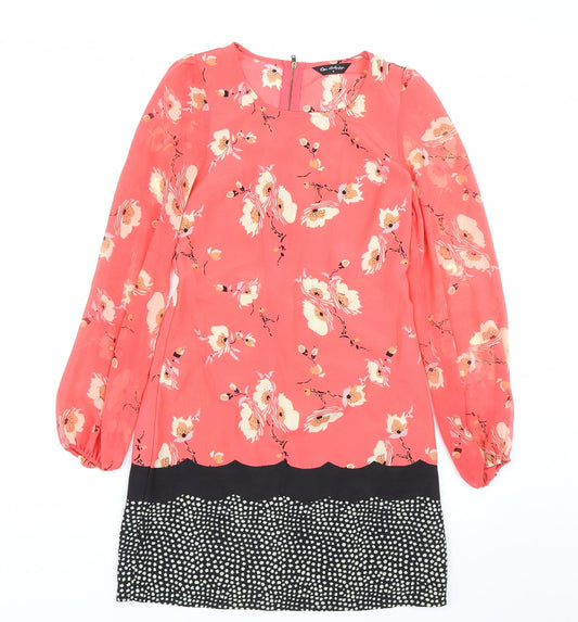 Miss Selfridge Womens Pink Floral  T-Shirt Dress  Size 8