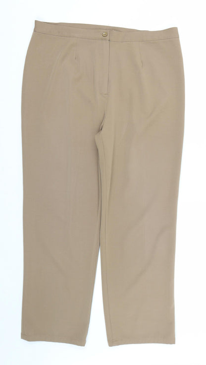Womens UK Size 35 in Preworn Regular Fit  Brown Trousers