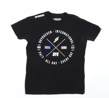 Doyoueven Mens Black    T-Shirt Size M