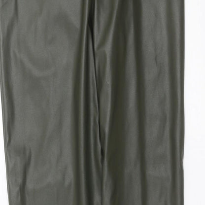 Womens UK Size 10 PRETTYLITTLETHING Extra-Slim Fit  Green Trousers