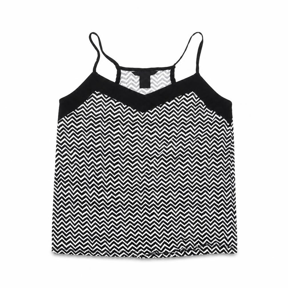 H&M Womens Black Geometric  Camisole Blouse Size S