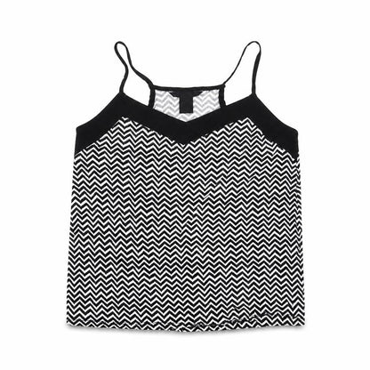 H&M Womens Black Geometric  Camisole Blouse Size S