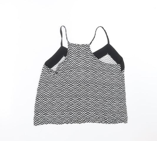H&M Womens Black Geometric  Camisole Blouse Size S