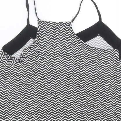 H&M Womens Black Geometric  Camisole Blouse Size S