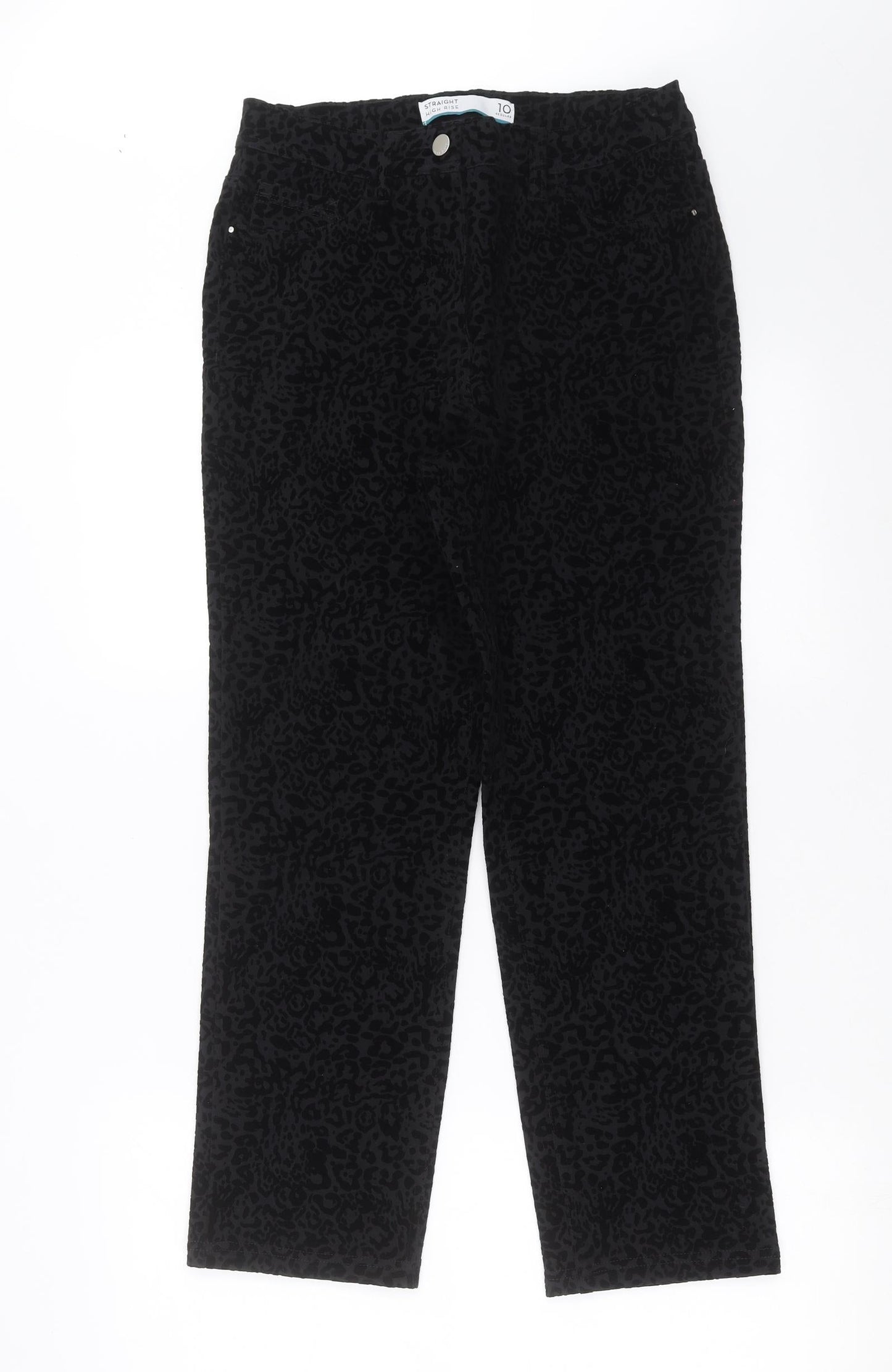 Womens UK Size 10 NEXT Regular Fit  Black Trousers