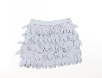 RAVI FAMOUS Womens Grey   Mini Skirt Size M