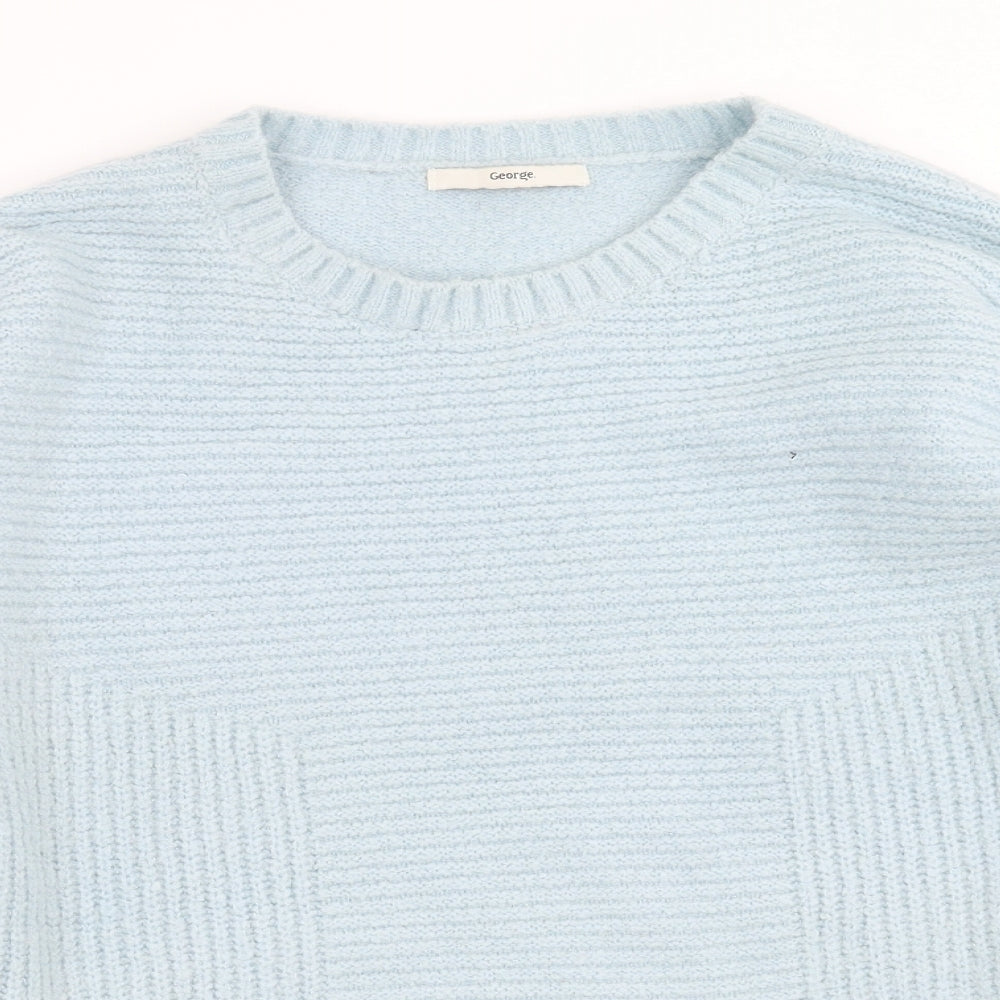 George Womens Blue  Knit Pullover Jumper Size L