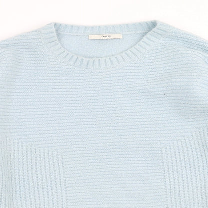 George Womens Blue  Knit Pullover Jumper Size L