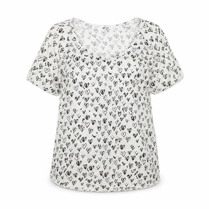 Zara Womens White Geometric Knit Pullover Jumper Size M  - Heart pattern