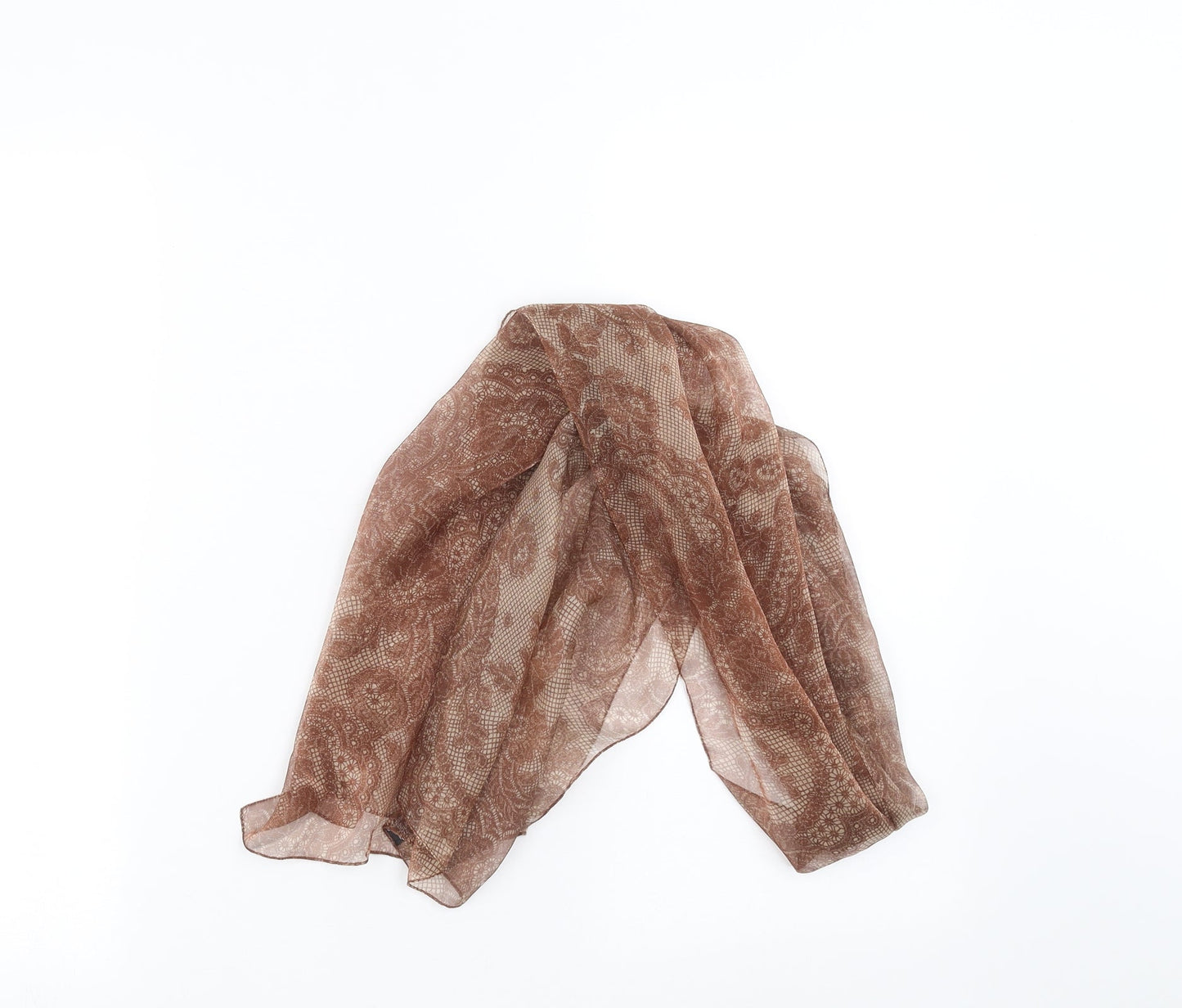 K&G Womens Brown Floral   Scarf
