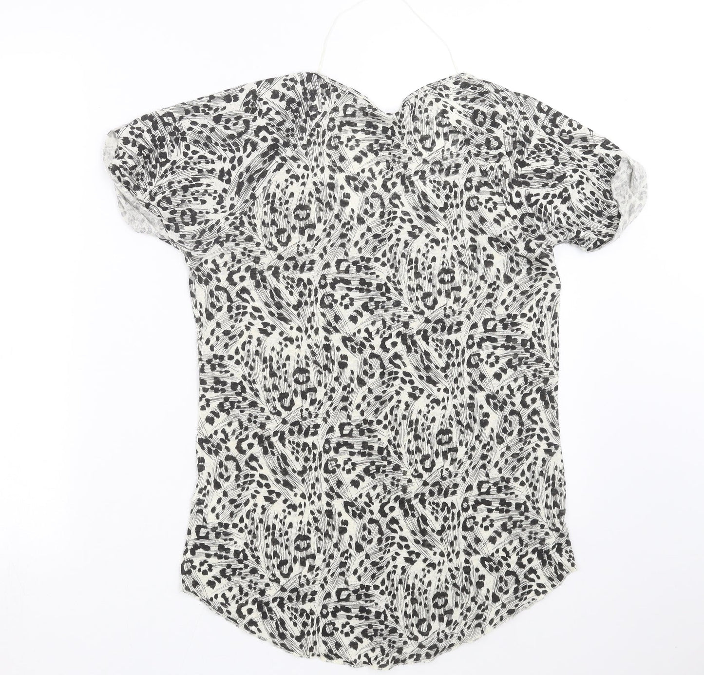Womens UK Size M Zara Beige Basic T-Shirt