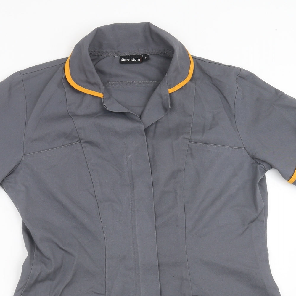 Womens UK Size 10 Dimensions Grey Tunic T-Shirt