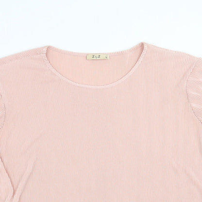 Z by Z Womens Pink   Basic Blouse Size S