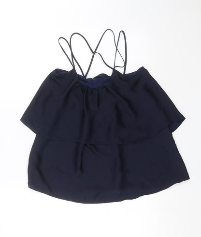 Womens UK Size 8 River Island Blue Basic Blouse