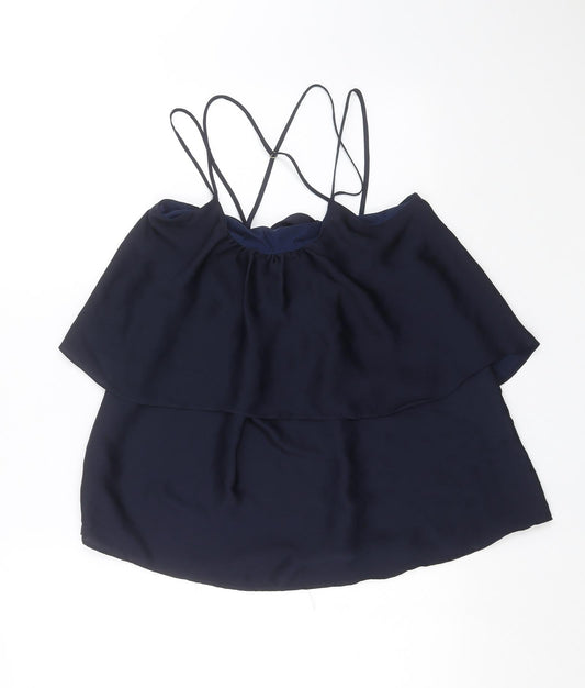 Womens UK Size 8 River Island Blue Basic Blouse