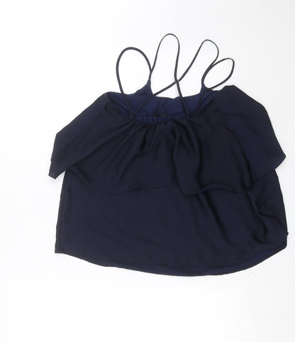 Womens UK Size 8 River Island Blue Basic Blouse